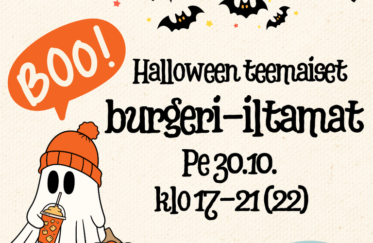 Halloween teemaiset burgeri-iltamat
